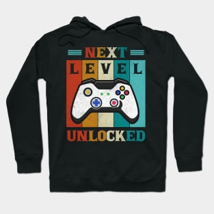 Retro Next Level Unlocked Funny Gamer Video Gaming Gift Hoodie